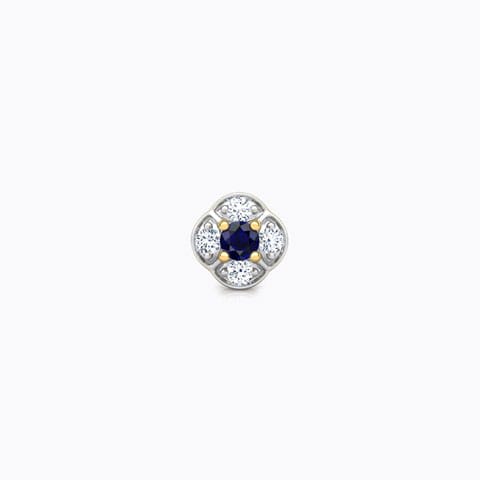 Malvika Bloom Gemstone Nose Pin Diamond,Gemstone Nose pin 18 Karat Yellow Gold Malvika Bloom Gemstone Nose Pin
