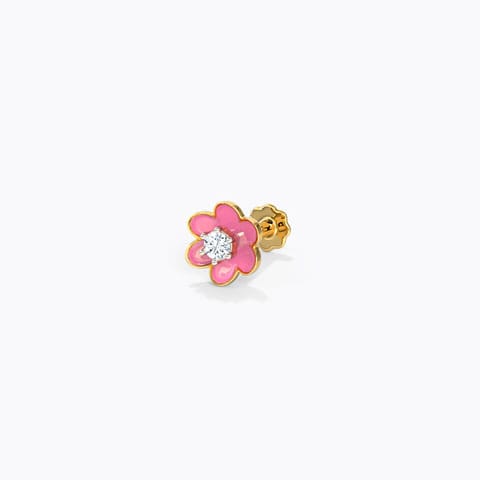 Aashi Detachable Diamond Nose Pin Diamond Nose pin 14 Karat Yellow Gold Aashi Detachable Diamond Nose Pin