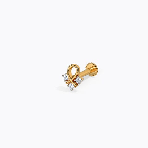 Isha Diamond Nose Pin Diamond Nose pin 14 Karat Yellow Gold Isha Diamond Nose Pin