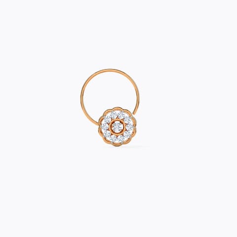 Keya Diamond Nose Pin Diamond Nose pin 14 Karat Rose Gold Keya Diamond Nose Pin