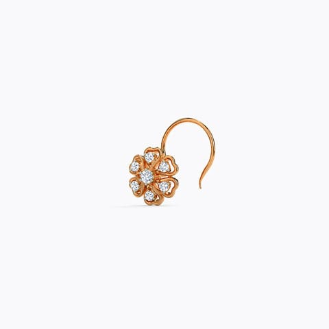 Bailey Bloom Diamond Nose Pin Diamond Nose pin 14 Karat Rose Gold Bailey Bloom Diamond Nose Pin