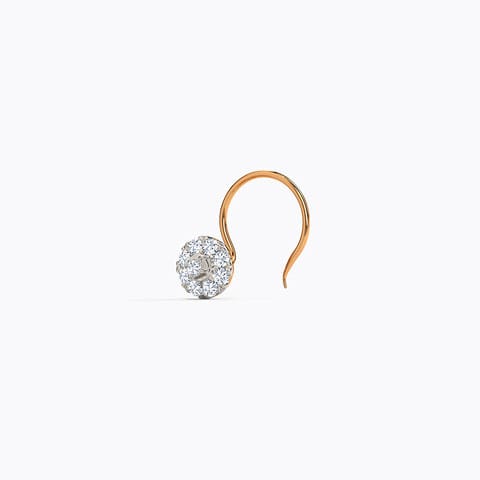 Amour Shining Diamond Nose Pin Diamond Nose pin 14 Karat Rose Gold Amour Shining Diamond Nose Pin