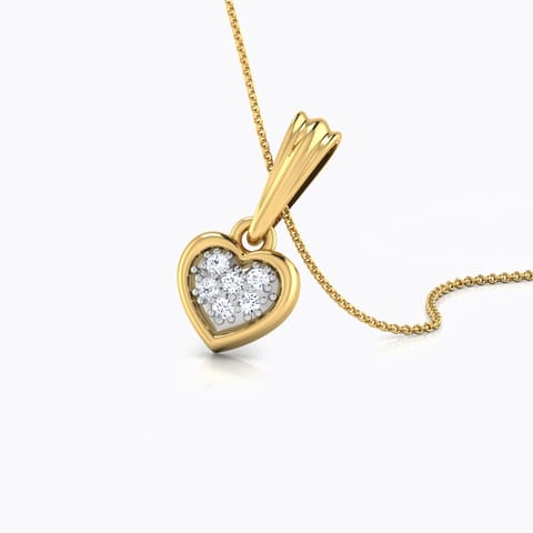 Sweetheart Diamond Pendant Diamond Pendants 18 Karat Yellow Gold Sweetheart Diamond Pendant
