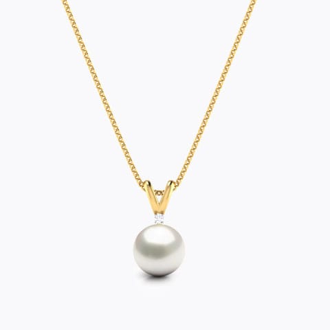 Victoria Pearl Pendant Diamond,Gemstone Pendants 18 Karat Yellow Gold Victoria Pearl Pendant