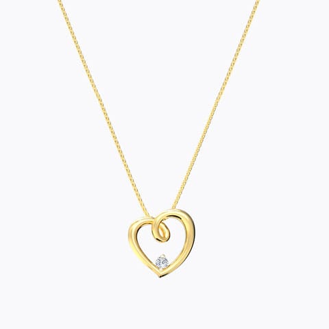 Dizzy Heart Diamond Pendant Diamond Pendants 18 Karat Yellow Gold Dizzy Heart Diamond Pendant