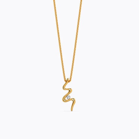 Swizzle Diamond Pendant Diamond Pendants 18 Karat Yellow Gold Swizzle Diamond Pendant