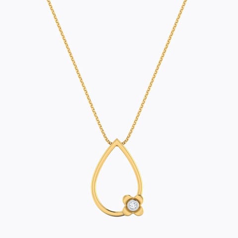 Sheer Diamond Flower Pendant Diamond Pendants 18 Karat Yellow Gold Sheer Diamond Flower Pendant