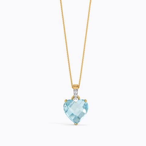 Hearthrob Topaz Gemstone Pendant Diamond,Gemstone Pendants 18 Karat Yellow Gold Hearthrob Topaz Gemstone Pendant