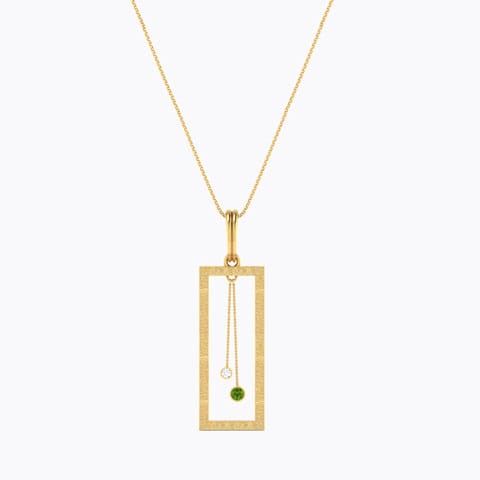 Double Pendulum Gemstone Pendant Diamond,Gemstone Pendants 18 Karat Yellow Gold Double Pendulum Gemstone Pendant