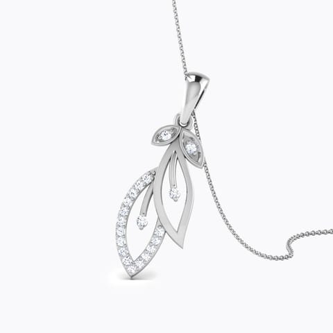 Tranquil Leaf Platinum Diamond Pendant Platinum,Diamond Pendants Platinum 950 Platinum Tranquil Leaf Platinum Diamond Pendant