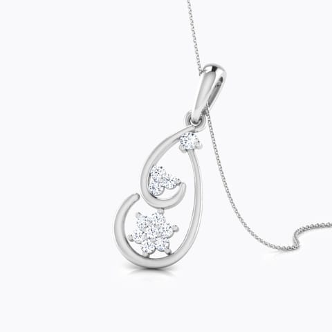 Spiral Star Diamond Pendant Platinum,Diamond Pendants Platinum 950 Platinum Spiral Star Diamond Pendant
