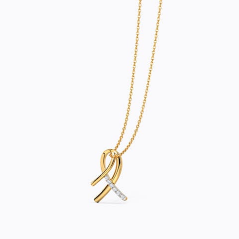 Knotted Grace Diamond Pendant Diamond Pendants 18 Karat Yellow Gold Knotted Grace Diamond Pendant