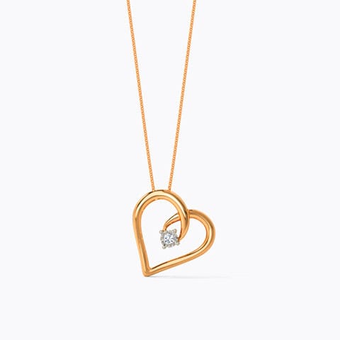 Amanda Diamond Pendant Diamond Pendants 14 Karat Rose Gold Amanda Diamond Pendant
