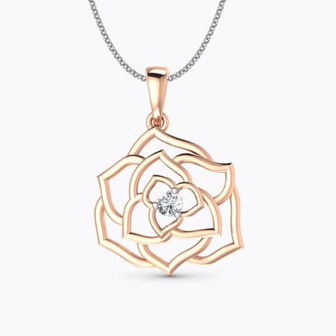 Rose Radiance Diamond Pendant Diamond Pendants 18 Karat Rose Gold Rose Radiance Diamond Pendant