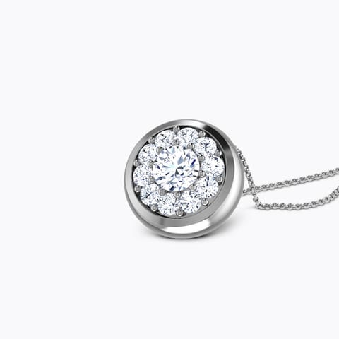 Halo Dream Diamond Pendant Diamond Pendants 18 Karat White Gold Halo Dream Diamond Pendant