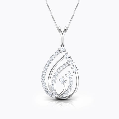 Trio Sparkle Diamond Pendant Diamond Pendants 18 Karat White Gold Trio Sparkle Diamond Pendant