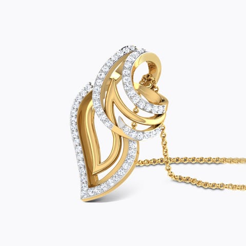 Sparkle Bloom Diamond Pendant Diamond Pendants 18 Karat Yellow Gold Sparkle Bloom Diamond Pendant