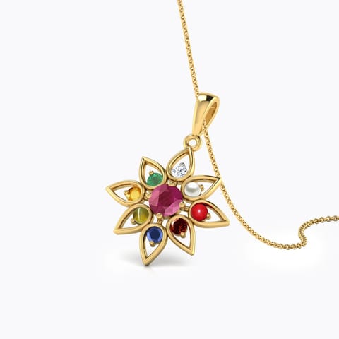Astral Gemstone Pendant Diamond,Gemstone Pendants 18 Karat Yellow Gold Astral Gemstone Pendant