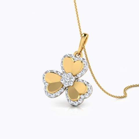 Trio Heart Diamond Pendant Diamond Pendants 18 Karat Yellow Gold Trio Heart Diamond Pendant