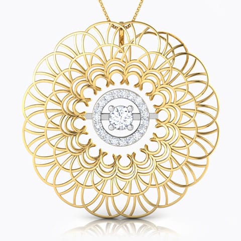Paula Trellis Diamond Pendant Diamond Pendants 18 Karat Two Tone Gold Paula Trellis Diamond Pendant