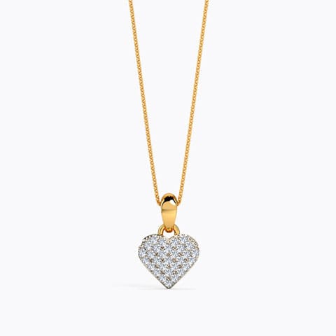 Chloe Heart Diamond Pendant Diamond Pendants 18 Karat Yellow Gold Chloe Heart Diamond Pendant