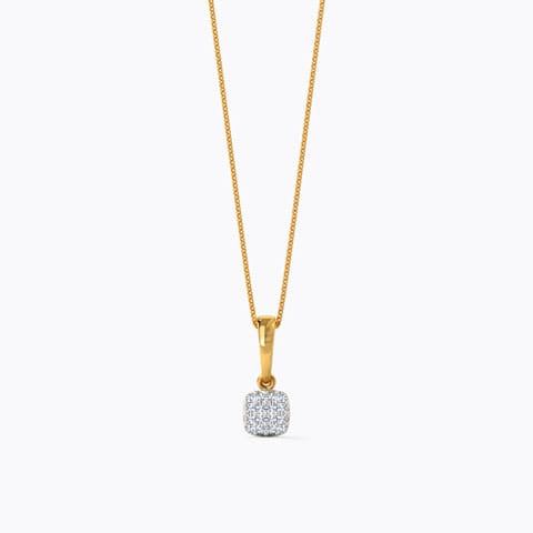 Riley Diamond Truss Pendant Diamond Pendants 18 Karat Yellow Gold Riley Diamond Truss Pendant
