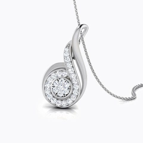 Carla Swirl Diamond Pendant Diamond Pendants 18 Karat White Gold Carla Swirl Diamond Pendant