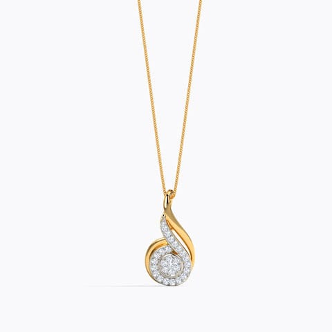 Carla Swirl Diamond Pendant Diamond Pendants 18 Karat Yellow Gold Carla Swirl Diamond Pendant