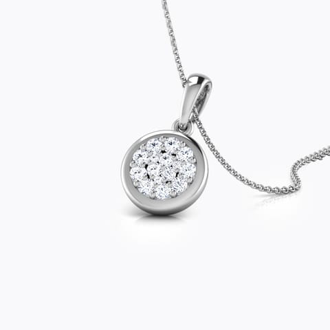Azha Diamond Cluster Pendant Diamond Pendants 18 Karat White Gold Azha Diamond Cluster Pendant