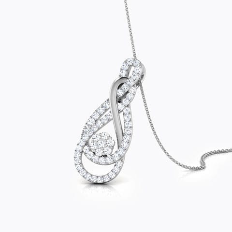 Charm Sway Diamond Pendant Diamond Pendants 18 Karat White Gold Charm Sway Diamond Pendant