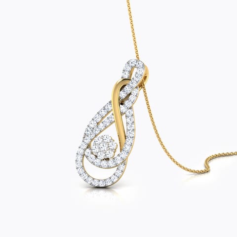 Charm Sway Diamond Pendant Diamond Pendants 18 Karat Yellow Gold Charm Sway Diamond Pendant