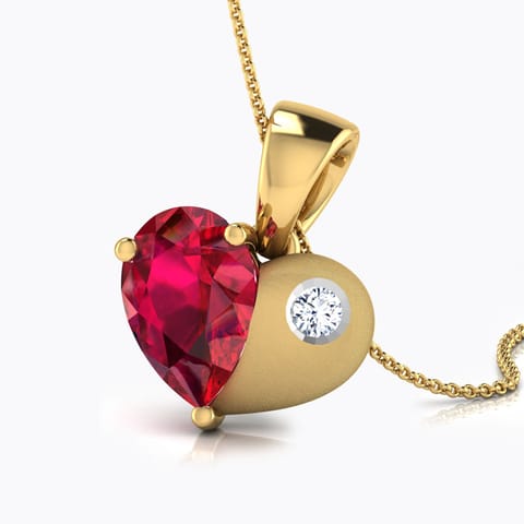 Amy Sweet Love Gemstone Pendant Diamond,Gemstone Pendants 18 Karat Yellow Gold Amy Sweet Love Gemstone Pendant