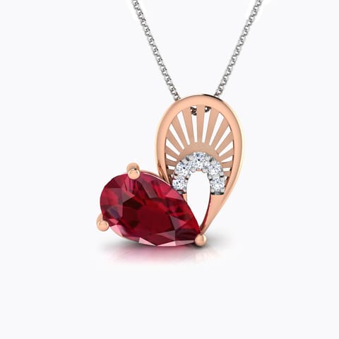 Esme Hug Me Gemstone Pendant Diamond,Gemstone Pendants 18 Karat Rose Gold Esme Hug Me Gemstone Pendant