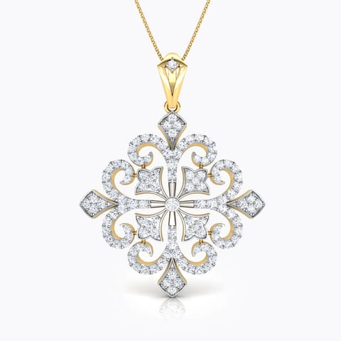 Nova Victorian Diamond Pendant Diamond Pendants 18 Karat Yellow Gold Nova Victorian Diamond Pendant
