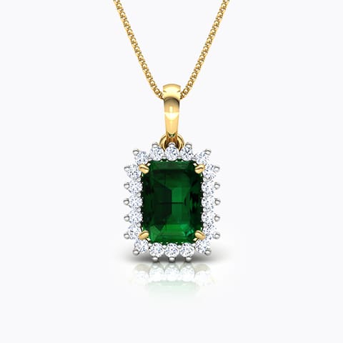 Haze Elegance Gemstone Pendant Diamond,Gemstone Pendants 18 Karat Yellow Gold Haze Elegance Gemstone Pendant
