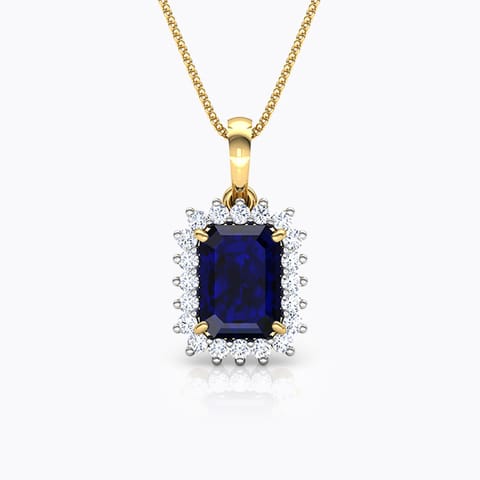 Haze Elegance Gemstone Pendant Diamond,Gemstone Pendants 18 Karat Yellow Gold Haze Elegance Gemstone Pendant