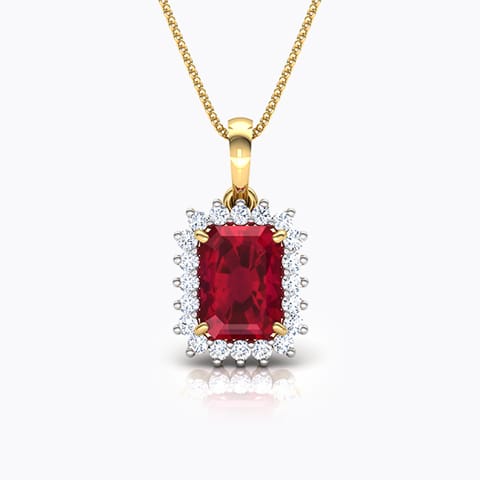 Haze Elegance Gemstone Pendant Diamond,Gemstone Pendants 18 Karat Yellow Gold Haze Elegance Gemstone Pendant