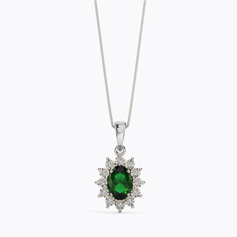 Haze Royal Gemstone Pendant Diamond,Gemstone Pendants 18 Karat White Gold Haze Royal Gemstone Pendant