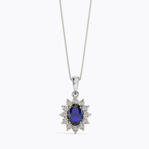 Haze Royal Gemstone Pendant Diamond,Gemstone Pendants 18 Karat White Gold Haze Royal Gemstone Pendant