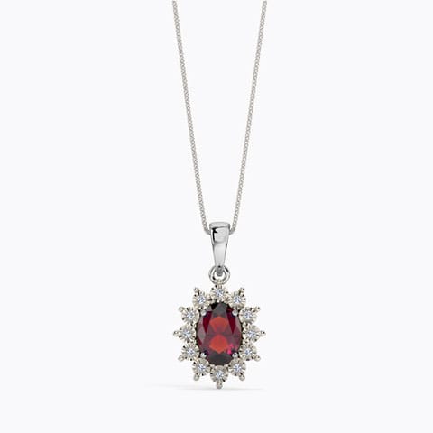 Haze Royal Gemstone Pendant Diamond,Gemstone Pendants 18 Karat White Gold Haze Royal Gemstone Pendant