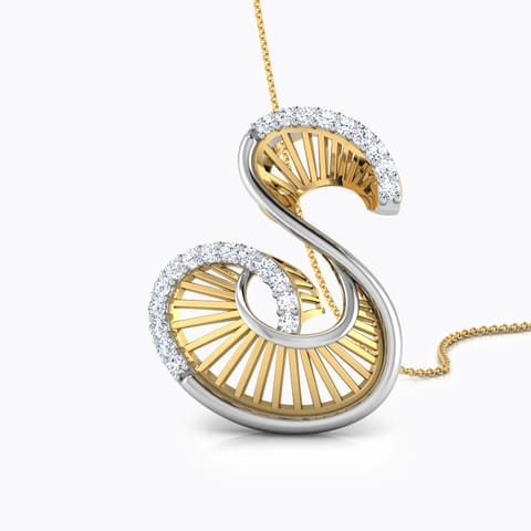 Blair Alphabet S Diamond Pendant Diamond Pendants 18 Karat Yellow Gold Blair Alphabet S Diamond Pendant