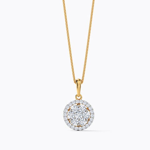 Adele Seven Stone Diamond Pendant Diamond Pendants 18 Karat Yellow Gold Adele Seven Stone Diamond Pendant
