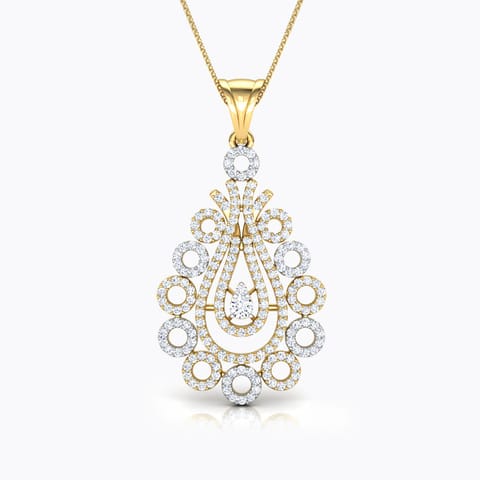 Splash Diamond Pendant Diamond Pendants 18 Karat Yellow Gold Splash Diamond Pendant
