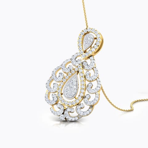 Trinket Diamond Pendant Diamond Pendants 18 Karat Yellow Gold Trinket Diamond Pendant