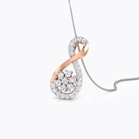 Cluster Infinity Diamond Pendant Diamond Pendants 18 Karat Rose Gold Cluster Infinity Diamond Pendant