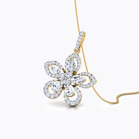 Sunburst Diamond Pendant Diamond Pendants 18 Karat Yellow Gold Sunburst Diamond Pendant