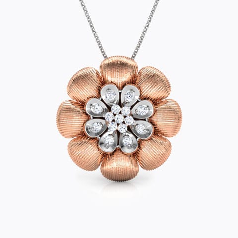 Blooming Brocade Diamond Pendant Diamond Pendants 18 Karat Rose Gold Blooming Brocade Diamond Pendant