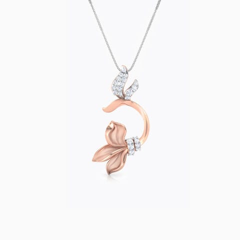 Snowdrop Floret Diamond Pendant Diamond Pendants 18 Karat Rose Gold Snowdrop Floret Diamond Pendant