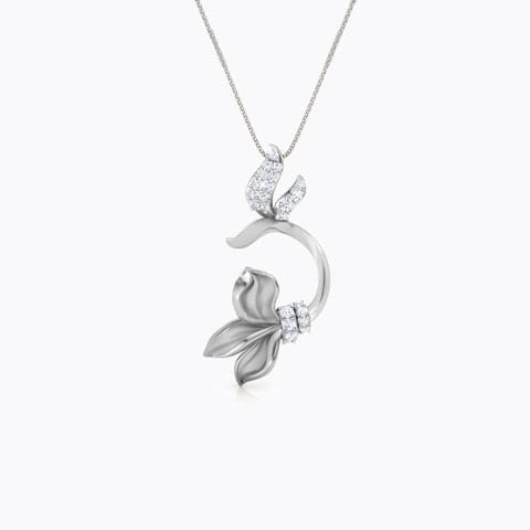Snowdrop Floret Diamond Pendant Diamond Pendants 18 Karat White Gold Snowdrop Floret Diamond Pendant