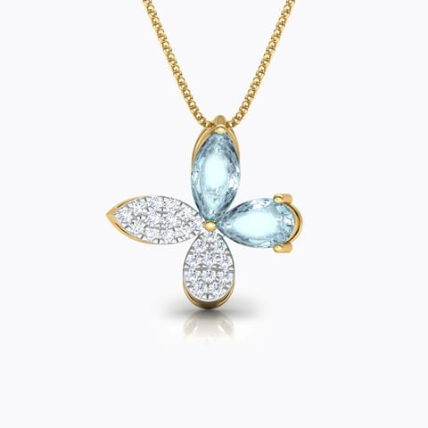 Gleem Butterfly Gemstone Pendant Diamond,Gemstone Pendants 14 Karat Yellow Gold Gleem Butterfly Gemstone Pendant